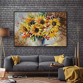 Floating Framed Canvas Wall Art for Living Room, Bedroom Bouquet Canvas Prints for Home Decoration Ready to Hang - 16x24 inches