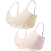 Komfokore Seamless Bra for Women Stretch Wireless Bras Underarm Smoothing Bras