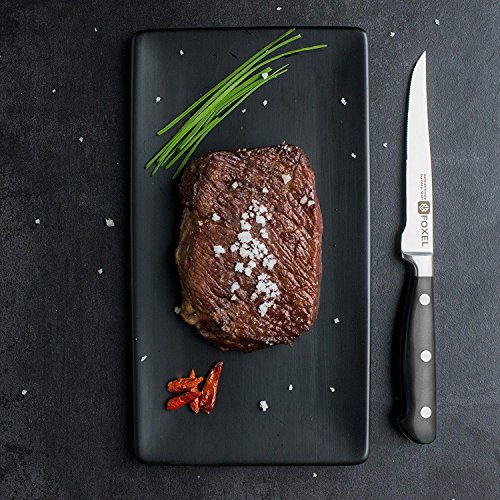 FOXEL Best Straight Edge Steak Knives Knife Set of 4, 8, or 12 Piece