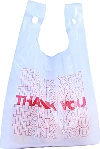 R Noble Thank You Reusable Grocery Plastic Bags 300 Count