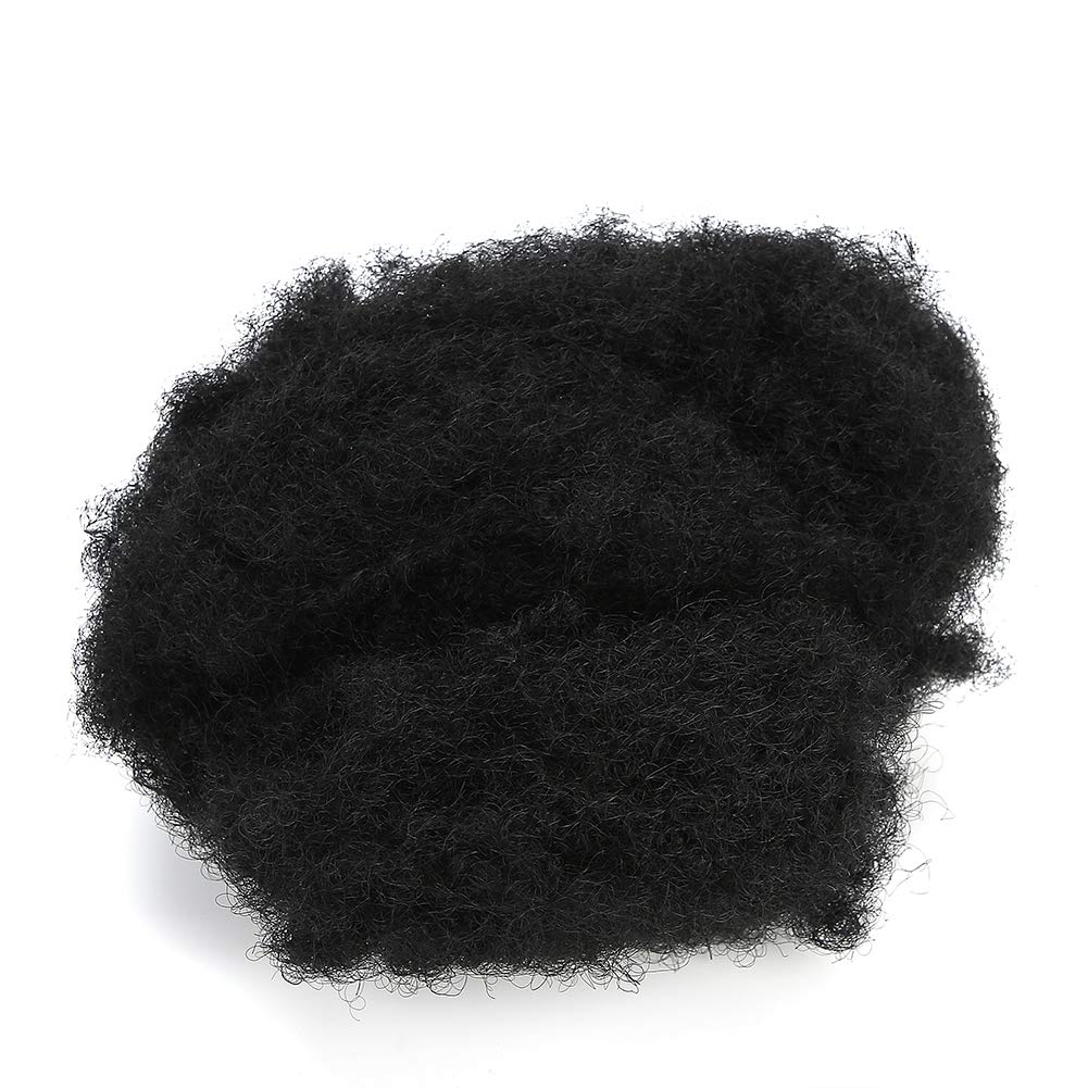 Soft Afro Curly, Medium Long Afro Kinky Curly Wig With Bangs, Deep Curly Wigs for Women Black, Afro Puff Drawstring Ponytail Synthetic Short Curly Hair