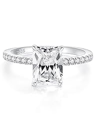 Oivley 3CT Radiant Cut Engagement Rings for