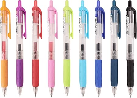 Amazon ジェルボールペン 0 5 ノック式 ゲルボールペン 速乾 水性 サインペン 水彩サインペン 9色 書写 絵画 イラスト 文房具 オフィス用品 事務用品 書きやすいボールペン 中性ペン 多色ペン 子供 学生 大人 プレゼント 賞品 ジェルインクボールペン 文房具