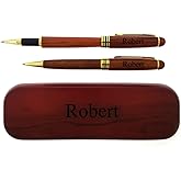 GIFTS INFINITY® Rosewood Pen & Letter Opener Set – Personalized Engraving, Twist-Action Pens, Elegant Wooden Case – Gift for Any Occasion