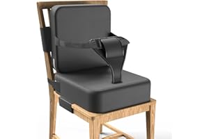 TIOPSUUO Toddler Booster Seat for Dining Table,Booster Seat for Kitchen Chair with Extended Straps,2PCS Portable with Safety Buckles,Suitable for Kids Aged 3-12 in Restaurants