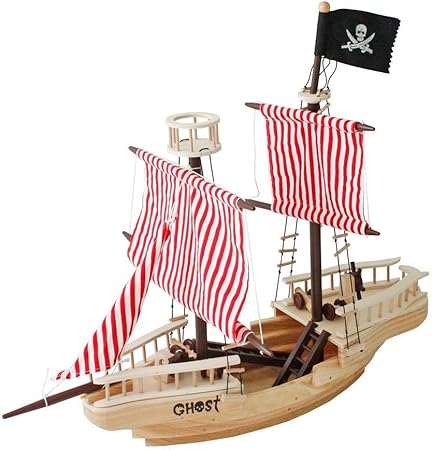 Amazon Bling Bling マルチカラー 木製海賊船 おもちゃ 装飾 歴史的な航海装飾 ミニ マフラワー 船 モデル 収集品 子供 クリスマス 誕生日 ギフト 赤ちゃん 幼児のおもちゃ おもちゃ