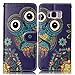 Galaxy S8 Case, Galaxy S8 Wallet Case Flip Kickstand Case Premuim Leather Cover 3D Art Colorful Owl Painting Shockproof Soft Inner Bumper with Card Slot & Dust Plug & Stylus Pen - S8