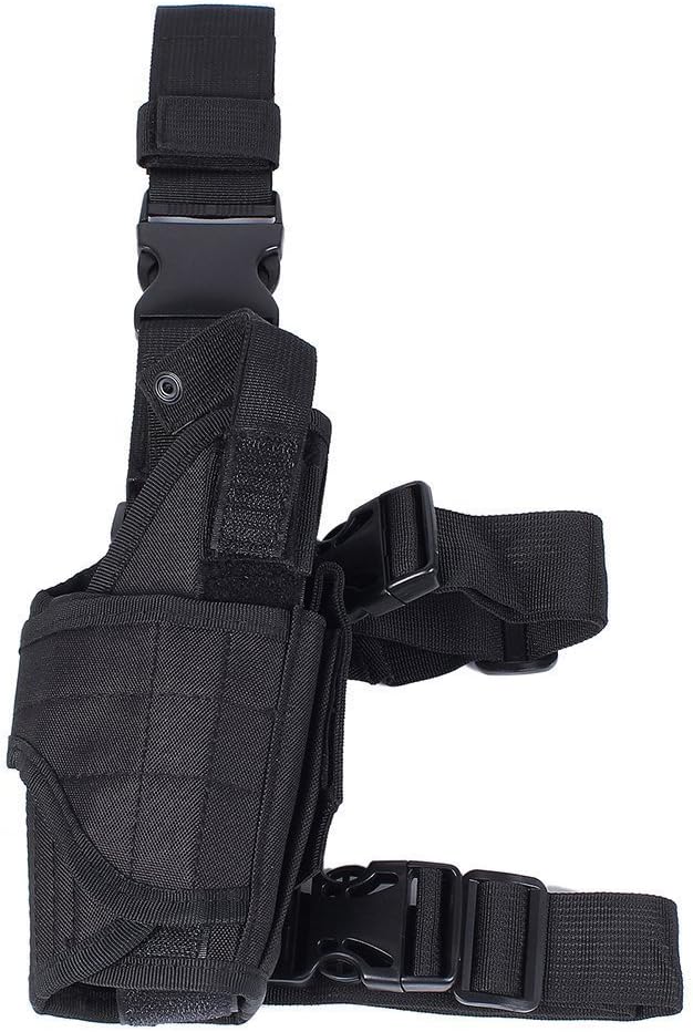 ZKer Tactical Drop Leg Holster, Universal Adjustable Left Right Hand Pistol Gun Drop Leg Thigh Holster