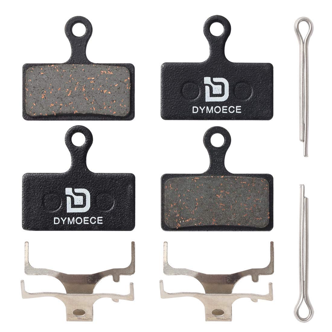 Dymoece 2 Pairs Bicycle Disc Brake Pads Suitable for Shimano Deore XT XTR SLX (Resin, Semi-Metallic, Sintered Metal)