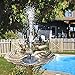 Tranmix Solar Fountain with Battery Backup, 2.5W Bird Bath Fountain Free Standing Solar Powered Fountain for Birdbath,Pond, Pool, Garden, Fish Tank