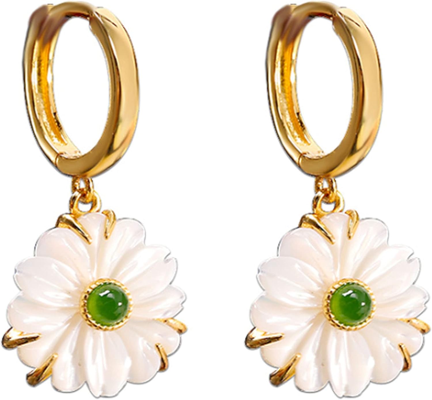 Boucles d'oreilles marguerites BLANCHE