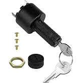 MP39770 Marine Ignition Switch for Boats, Replacement for Sierra Key Starter Switch, Off Run Start, Includes Rubber Cap and Brass Back Nut