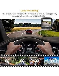 Dash Cam Car Dash Camera   AKASO 1296P HD Dashcam 170 ° Gran Angular Dash Camera para autos con Super Night Vision Car Dash Cam Incorporado G Sensor Monitor de estacionamiento Loop Record Cámara de auto (V300)