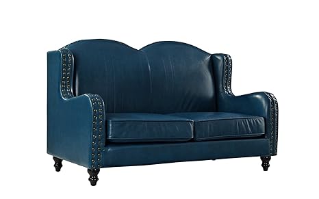 Amazon Com Leather Match Loveseat 2 Seater Living Room Couch