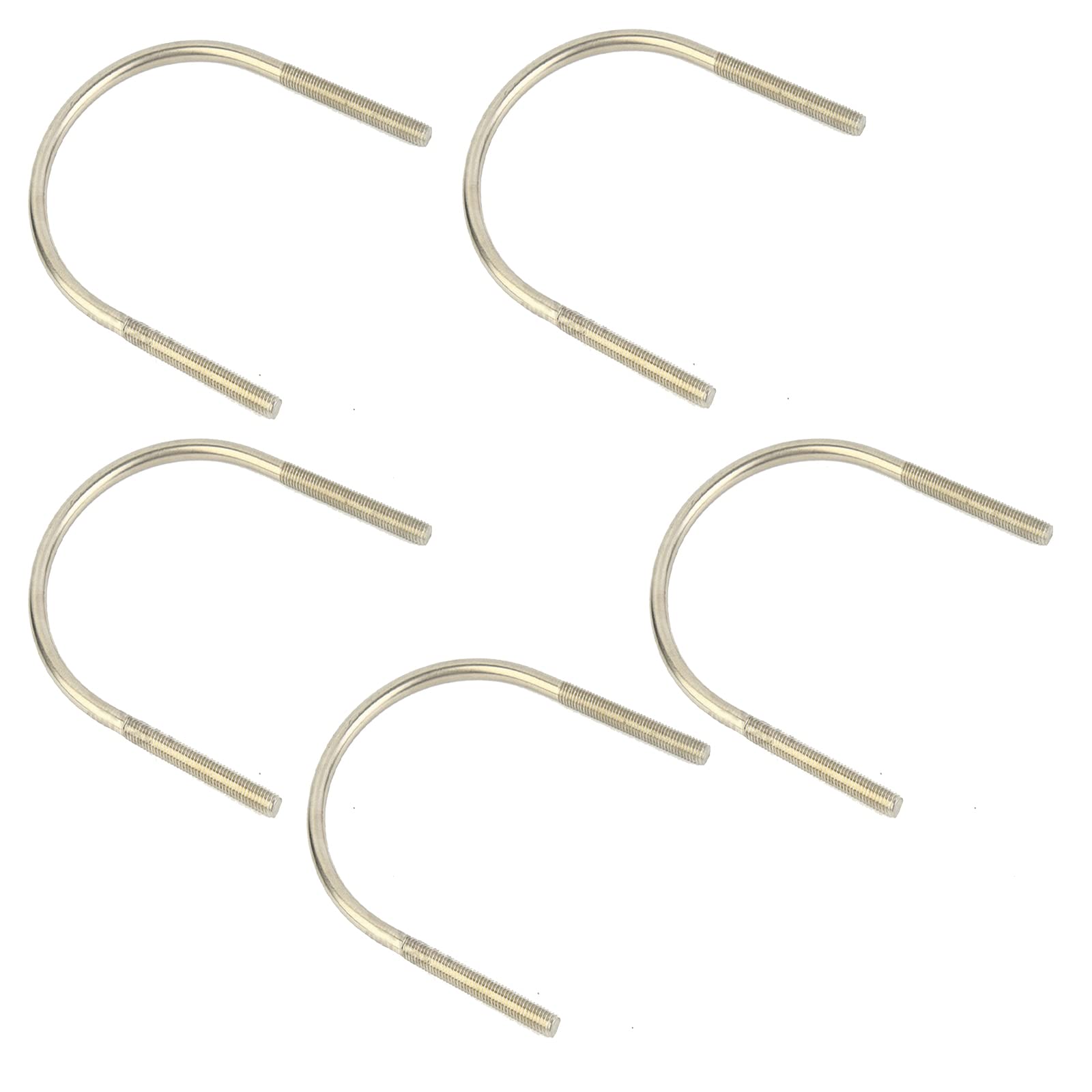 MACHSWON 5PCS U-Bolts 304 Stainless Steel M8x27mm U-Bolt Fastener U Shape Bolt For Pipelines Attaching Piping Tube Brackets