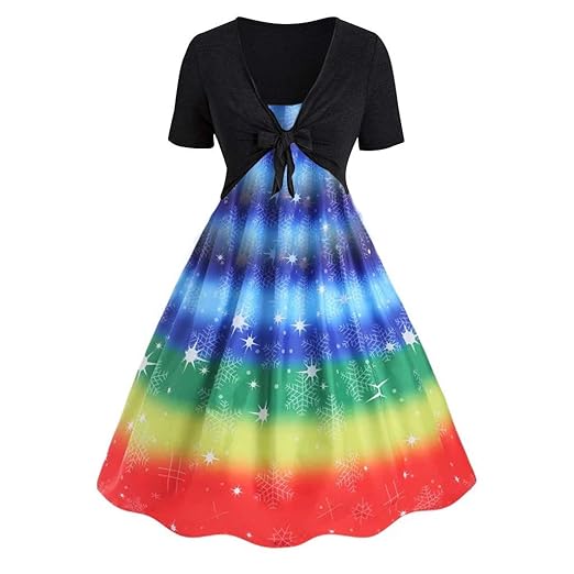 Zegeey Damen Abendkleid Retro 50er Jahre Sling Set Cardigan Zweiteiliges Set A-Linie Sommer Kleider Festlich Geschenk Partykl