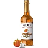 Matteo's Pumpkin Cheesecake Syrup For Coffee, Lattes, Cappuccinos & Desserts – Sugar-Free Sweetener For Beverages, Keto Friendly, Zero Calories, Indulgent Flavor, Non-Alcoholic, 33.8oz (6pk