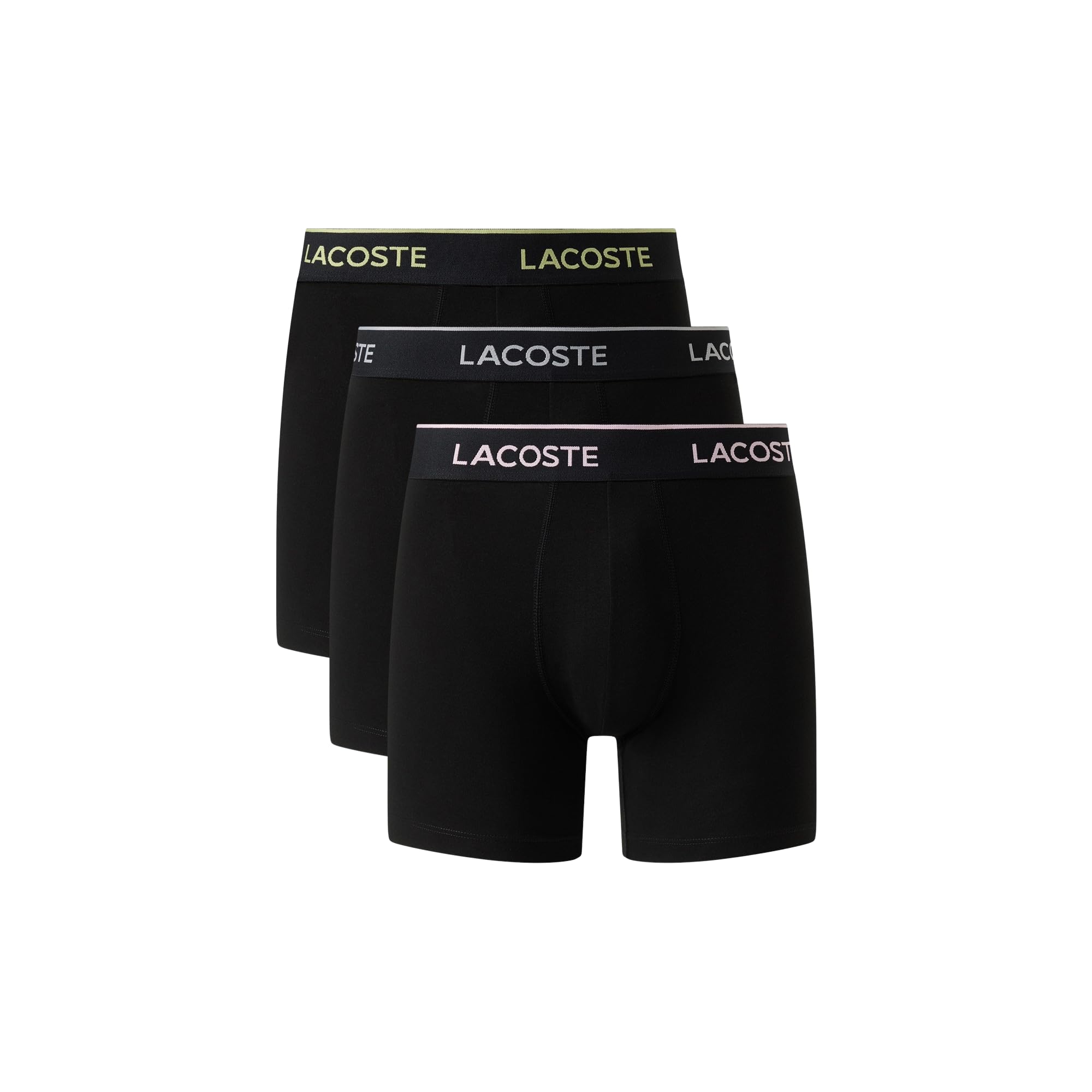 Lacoste Men's Cotton Stretch Essentials Boxer Briefs, 3-Pack (Amazon Exclusives), Black/Albizia/Elephant Grey, Large Image