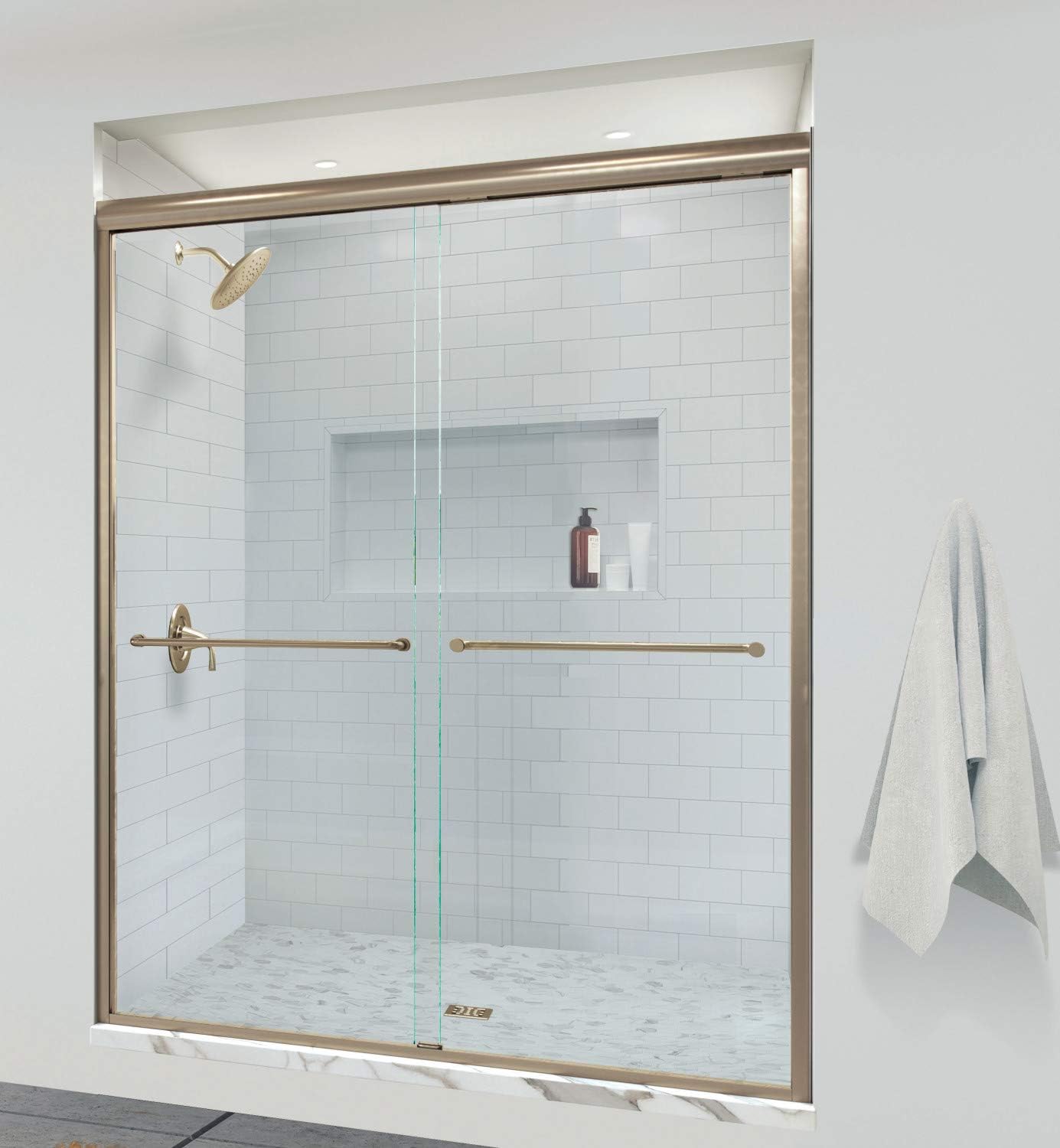 Basco INFH05A4770XPBG shower door, Brushed Gold