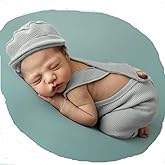 Holibeat Newborn Boy Photography Props Baby Boy Photo Shoot Outfits Infant Gentleman Romper Suits with Hat