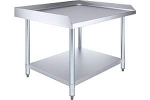 AmGood Stainless Steel Equipment Stand - Heavy Duty, Commercial Grade, with Undershelf, NSF Certified (30" Width x 36" Length)