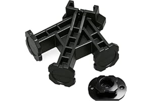 LWPLWA Triple Mount Splitter for Eskimo E-Hub, 3-Way Ice Fishing Shelter Connector Hub with Base, 47662 Black
