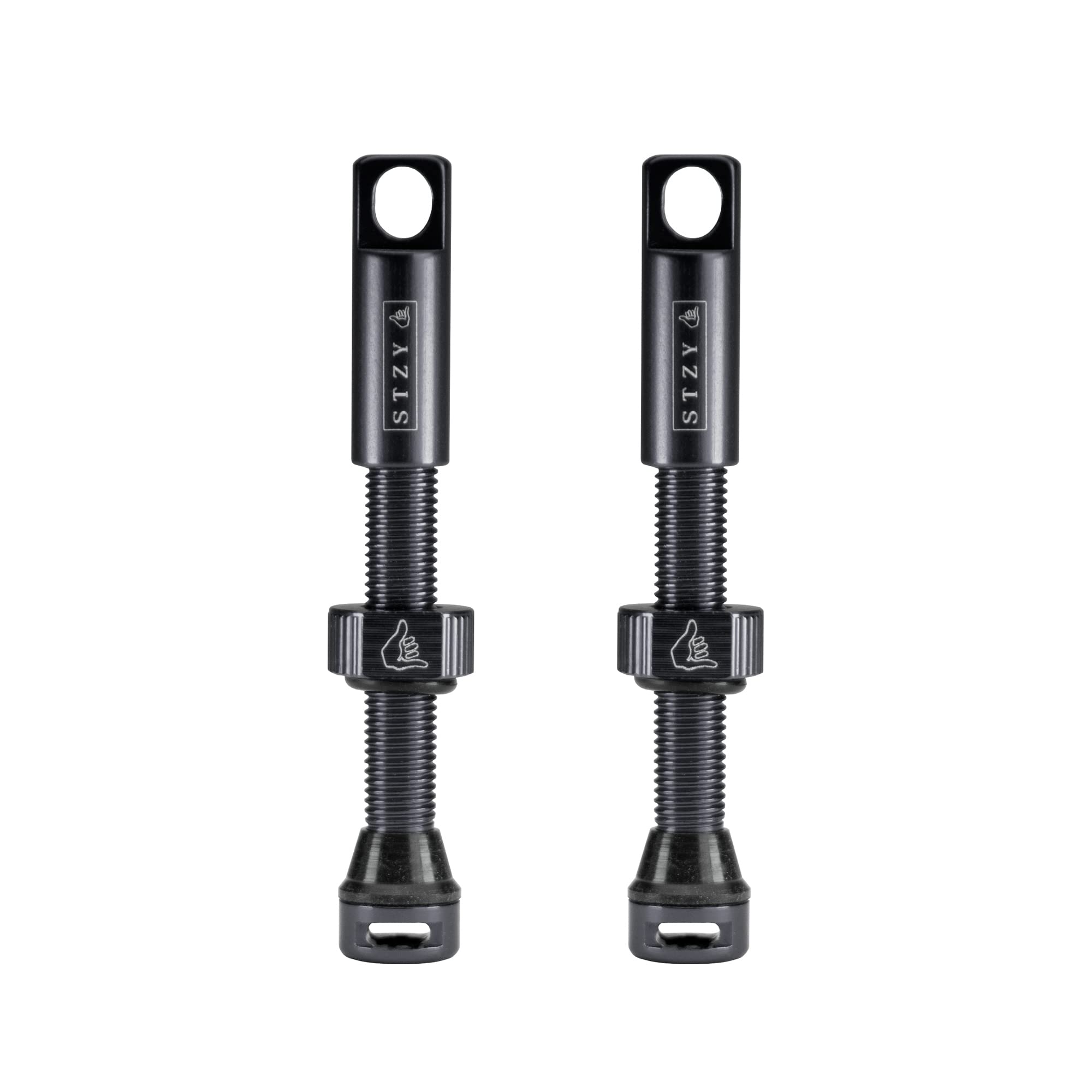 STZY Max Flow Tubeless Presta Valves Available in 14 Colours 44mm and 60mm (Green, 44mm)