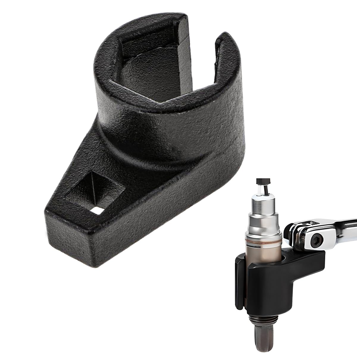 Photo 1 of Wevdn Oxygen Sensor Socket, 3/8-Inch Drive by 7/8-Inch 22mm Oxygen Sensor Socket O2 Sensor Remover, Offset 6-Point Oxygen Sensor Socket Wrench for Most Cars, Car Accessories