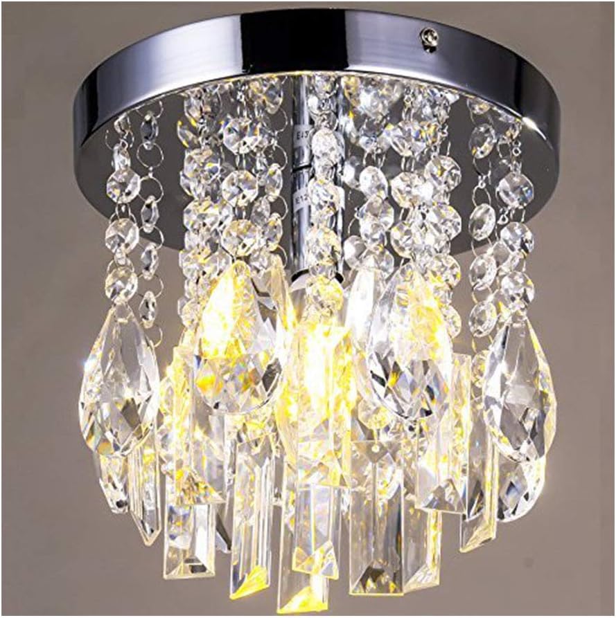 Mini Style 1-light Flush Mount Crystal Chandelier (Chip style)