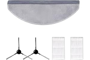 EITTON Replacement Parts for BL20/BL20 Pro Robot Vacuum, Robot Vacuum and Mop Combo Accessories Include：2 Side Brushes, 2 HEPA Filters and a Mop Pads