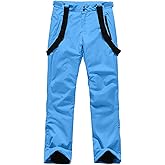 YEEFINE Men's Snow Ski Pants Insulated Waterproof Warm Winter Outdoor Snowboard Bibs with Suspenders