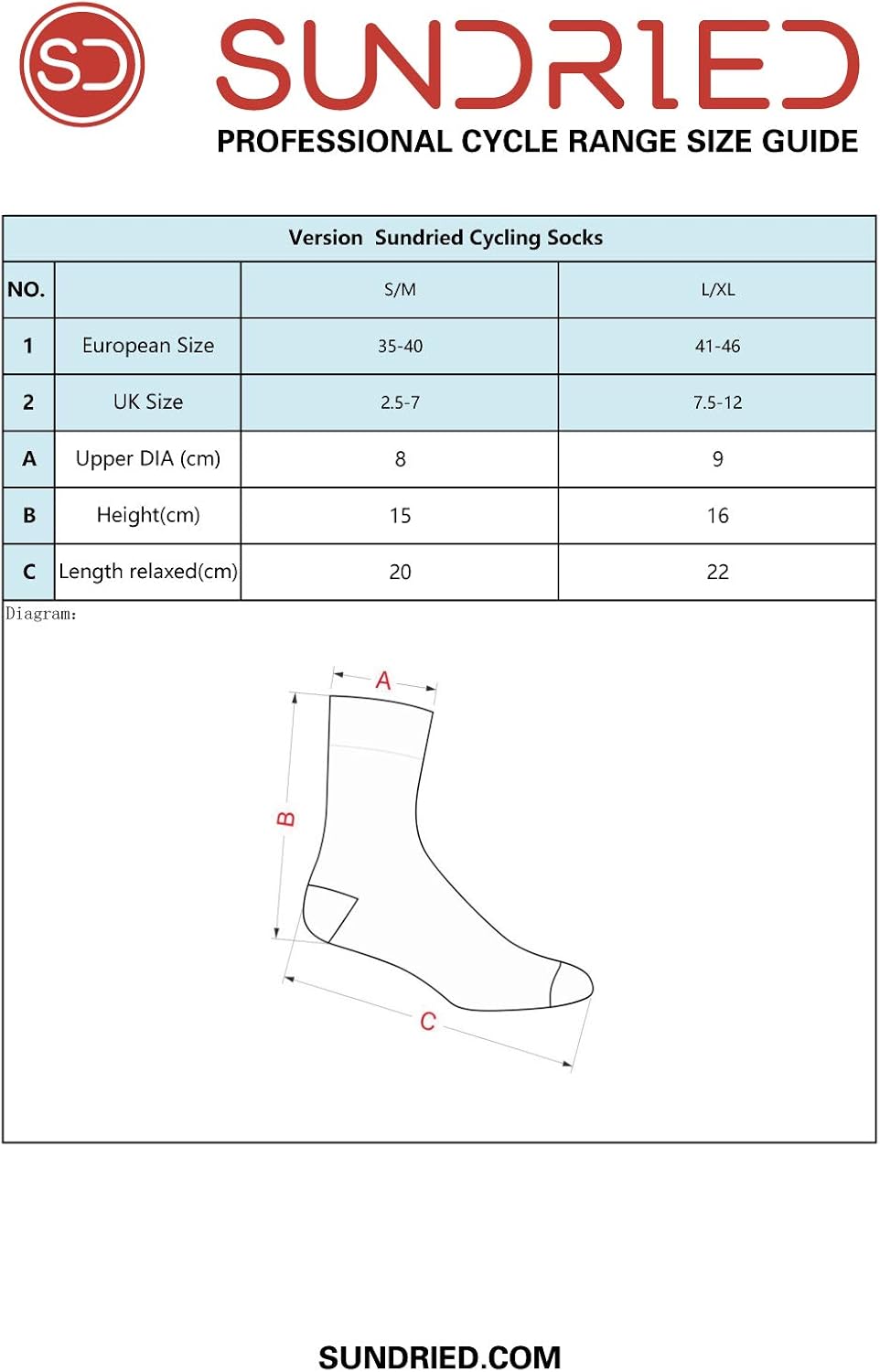 Sundried White Road Bike Cycle Socks Premium MTB and Road Bike Cycle Clothing (S/M) - Image 3