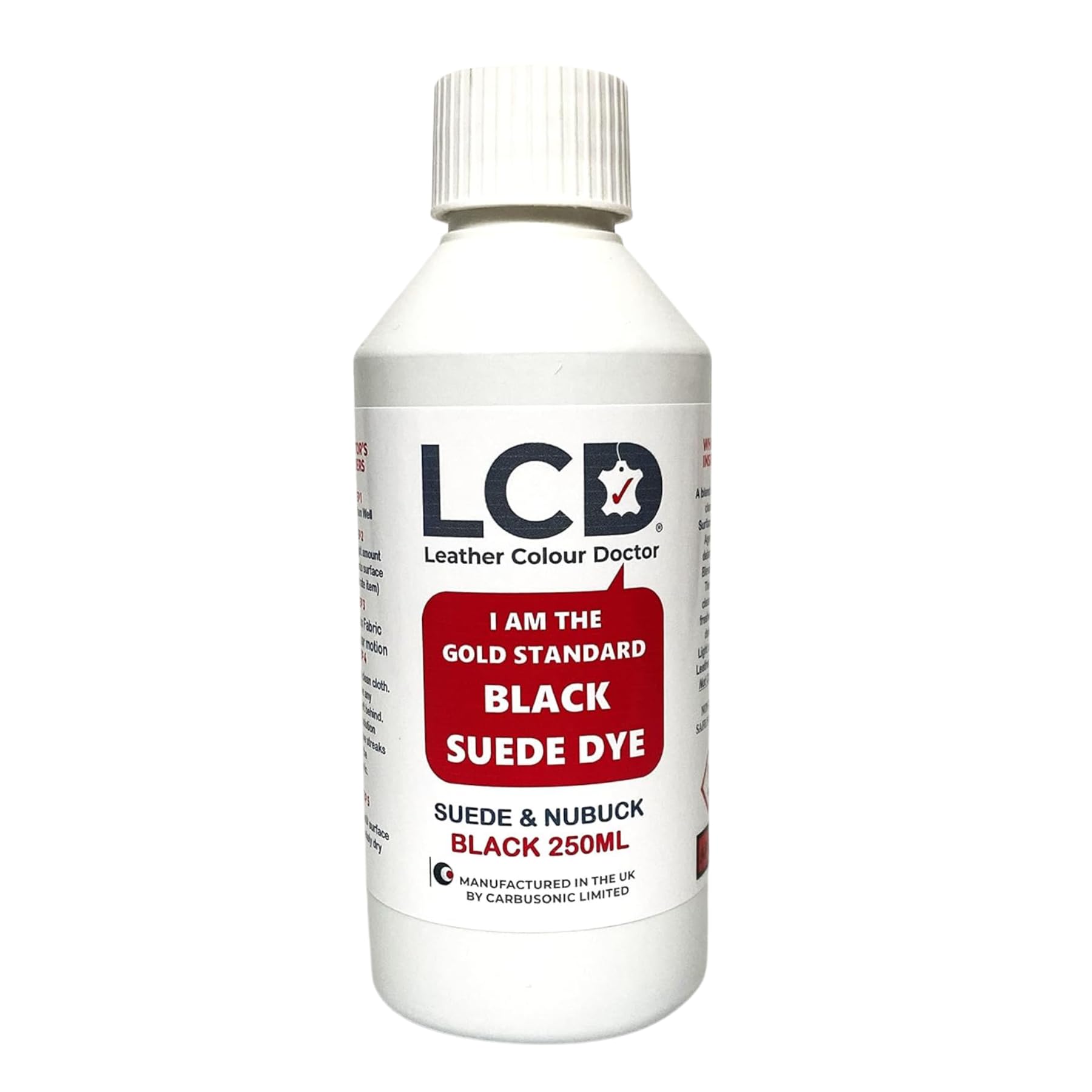 Leather Colour Doctor Suede & Nubuck Dye Colorant – High Pigment Polyurethane Restoration Dye for Shoes, Handbags, Upholstery, Car Interiors, Furniture, Gloves, DIY Scuff‑Scratch Resistant Recolouring