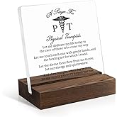 Juoqg A Prayer For Physical Therapists Acrylic Plaque with Wooden Stand, Funny Christian Physiotherapy Office Clinic Decor, Physical Therapists Appreciation Thank You Present, PT Grad Gifts