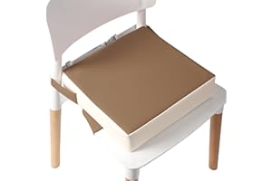 E1F1NN DOT Toddler Booster Seat for Dining Table (PU Material),Portable Kids Booster Seat with Safety Buckles, High Cushion for Travel with Non-Slip Bottom