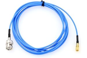 HangTon BNC to Microdot 10-32 Cable for Accelerometer Transducer Acoustic Vibration Test (1m, Straight)