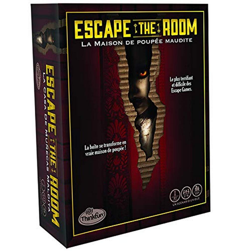Thinkfun Escape the Room Cursed Dollhouse Escape Game 3D Game Cooperative 1-4 Players Age 13+ Ravensburger 76372 French Version