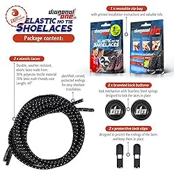 DIAGONAL ONE Elastic Shoe Laces for Men and