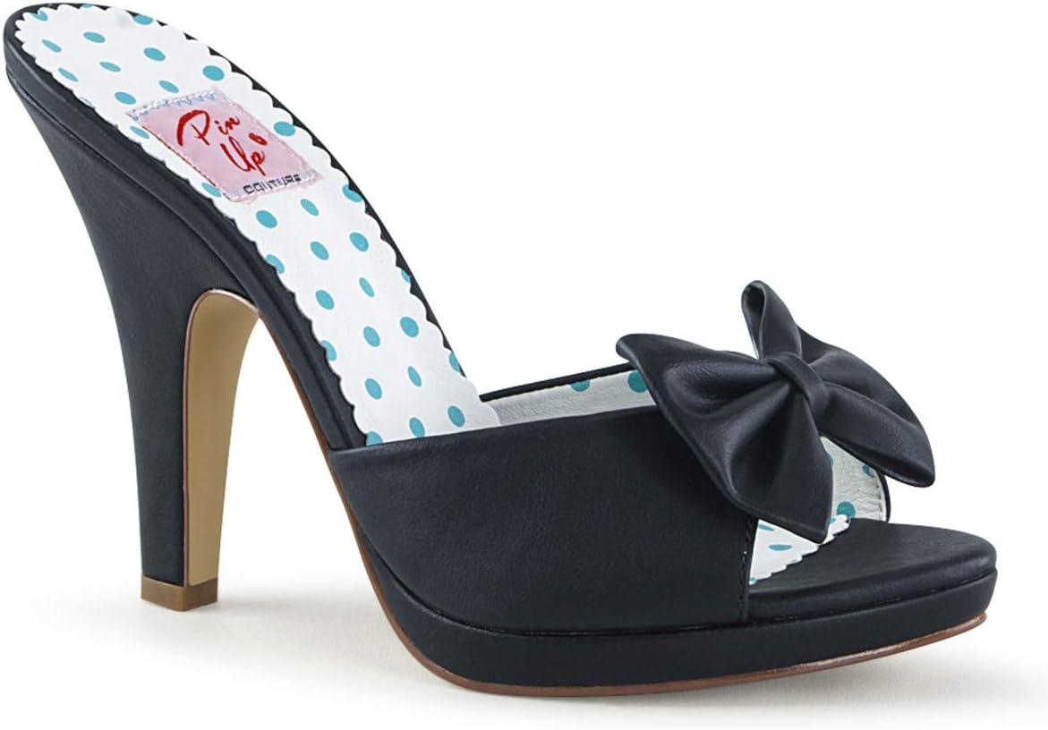 Pin Up Couture Women's Siren-03 Platform Sandals, Black (Blk Faux Leather), 4 UK 37 EU
