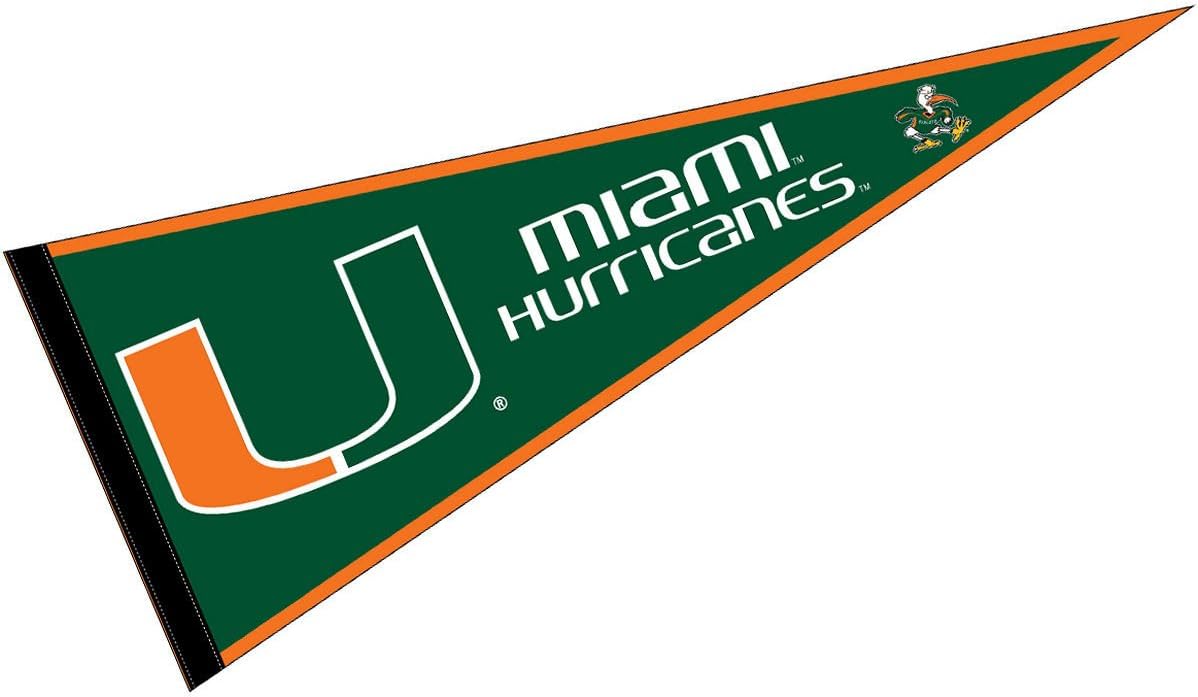 Amazon Com College Flags Banners Co Miami Hurricanes Pennant