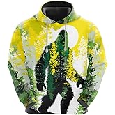 HANZSPROUT Bigfoot Hoodie For Men & Women – Long Sleeve Pullover Sweatshirt With Forest Sasquatch Graphic Casual Streetwear