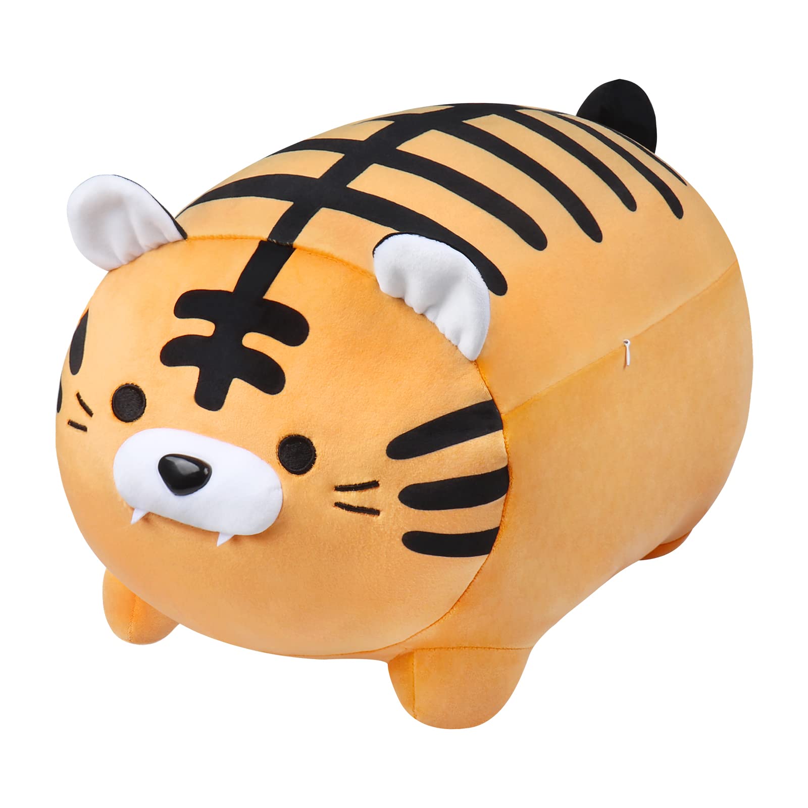 Fortuning's JDS Tiger Plush Stuffed Animal PlushTiger Cuddle Pillow Cute Stuffed Tigers Soft Plushie Chubby Cushion Toys New Year Gift for Friends Cuddly Toy Cuddling Pillow 13.7 inch