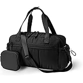 Ceneda Small Gym Bag for Women, Quilted Puffer Tote with Wet Pocket & Coin Purse, Lightweight Mini Sports Travel Duffle with Crossbody Strap, Water-Resistant for Workout, Yoga, Daily Commute