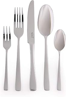Villeroy & Boch Vivo Group Voice Basic Besteck Set 30teilig, aus pflegeleichtem rostfreiem Edelstahl Besteckset, Silber, Tafelbesteck 30tlg