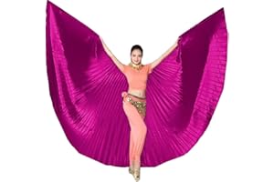 TMZAQH Women Professional Belly Dance Wings 360 Degree Angle Wings with Sticks and Bag.