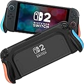MEQI Dockable Grip Case Compatible with Nintendo Switch 2, Ergonomic Handheld Protective Cover Accessories