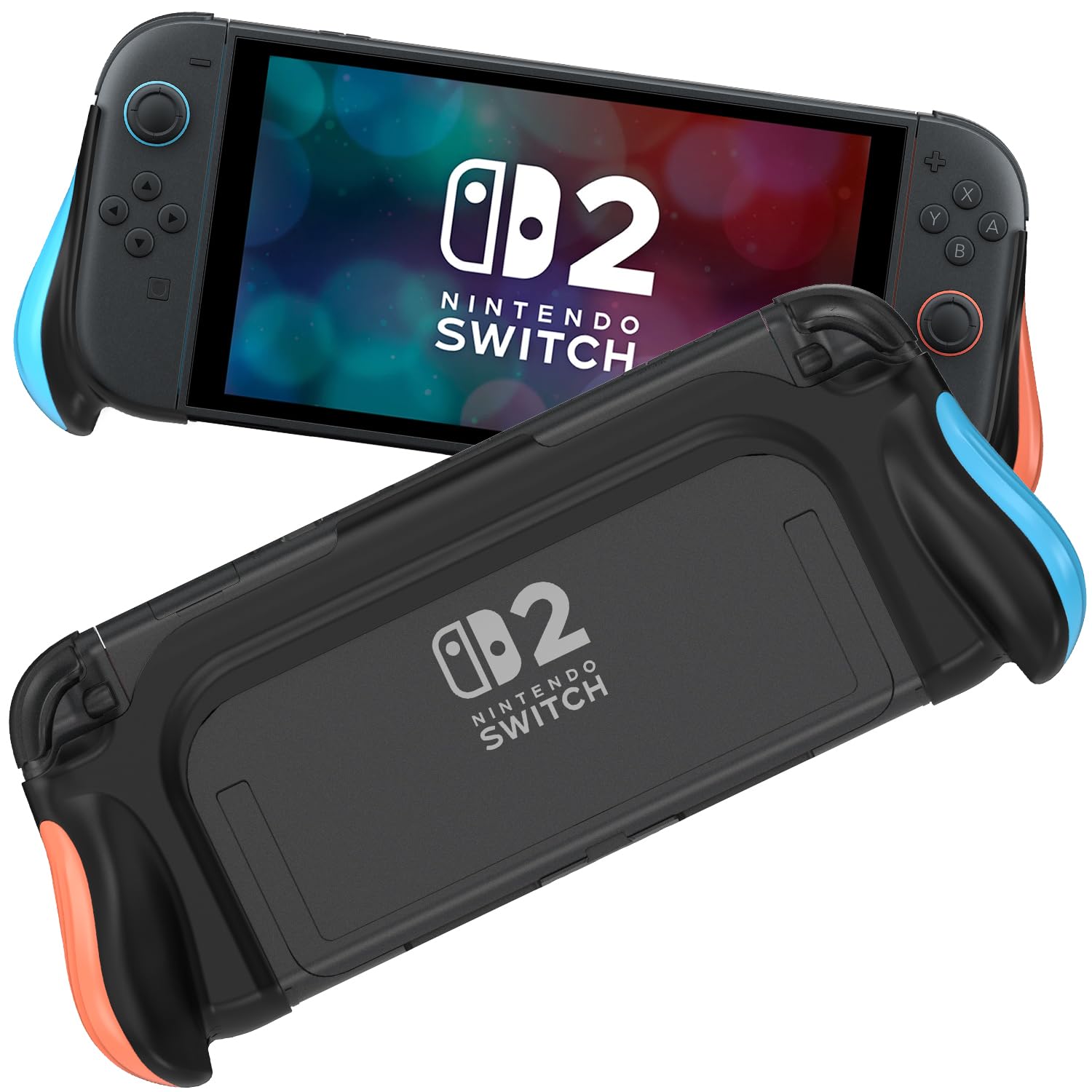 MEQI Dockable Grip Case Compatible with Nintendo Switch 2, Ergonomic Handheld Protective Cover Accessories