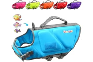 Sheripet Dog Life Jacket, Good Visibility Dog Life Vest for Swimming with Reflective Stripes and Rescue Handle, Dog Flotation Vest Suit for Small Medium and Large Dogs, Medium