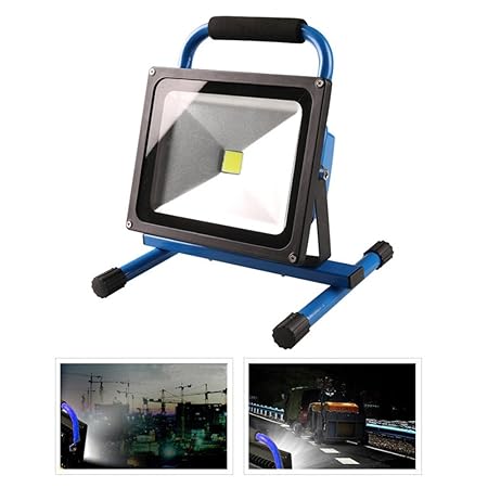 MCTECH 50W Foco Proyector LED portátiles recargables mano lámpara ...