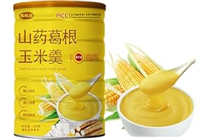 TraiHuyan |Yam, Kudzu Root, and Corn Powder | Chinese Food | Chinese-Style Grains | 500g Can | Instant Corn Soup | Ready-to-E